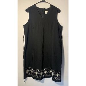 MOTHERHOOD Maternity Dress Black with embroidery Size S women's